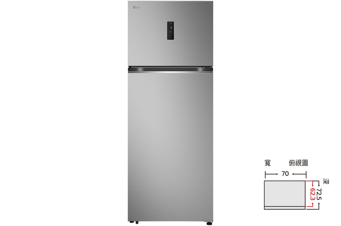 LG 461公升智慧變頻雙門冰箱｜星辰銀, GN-HL460PS