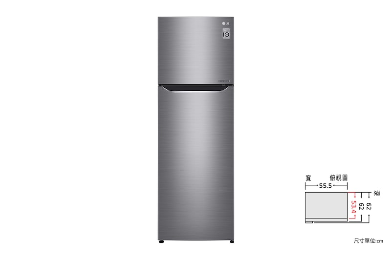 LG 直驅變頻雙門冰箱 / 星辰銀/253公升, GN-L307SV