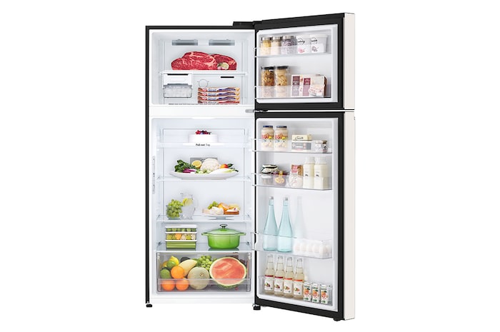 LG 375公升智慧變頻雙門冰箱|香草白, GN-L372BEN