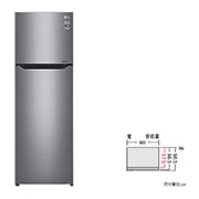 直驅變頻雙門冰箱 / 星辰銀/315公升<br /> (冷藏242/冷凍73) GN-L397SV 正視圖