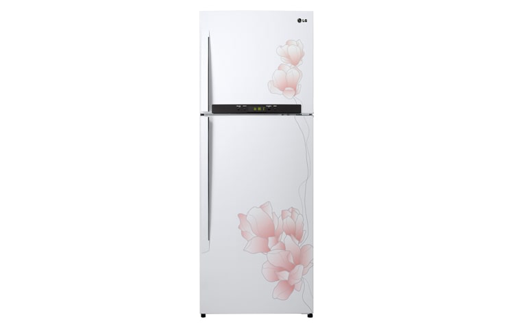 花之舞系列上下門冰箱 花漾白/327公升 GN-M392GP 正視圖