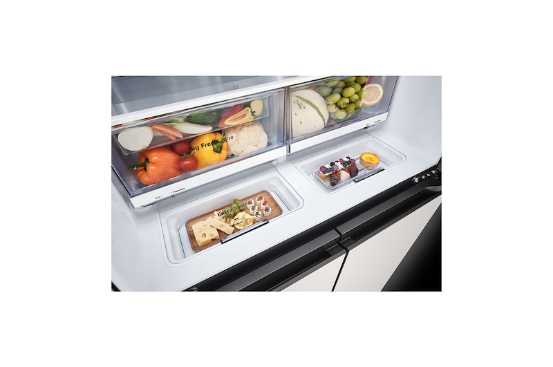 LG 610公升 Objet Collection 智慧變頻四門冰箱｜雪霧白, GR-BLF61BE