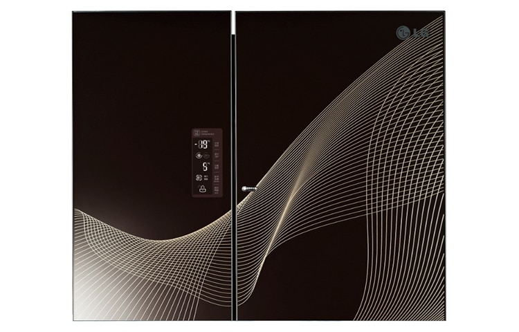LG 門中門魔術空間對開冰箱 鏡透黑/800公升, GR-D82R