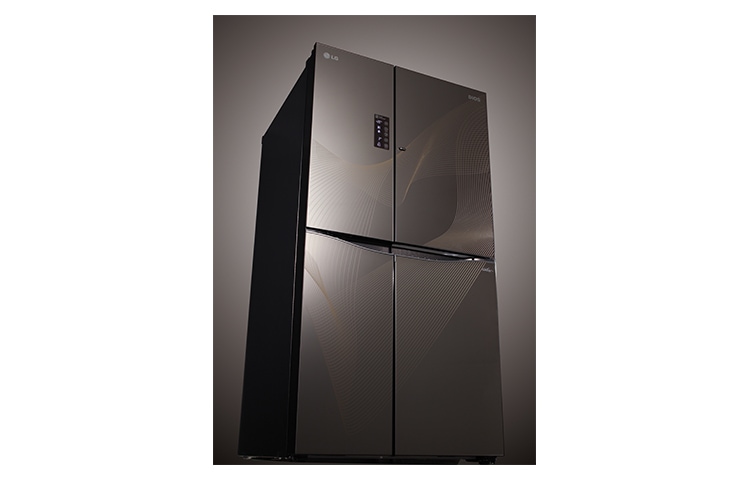 LG 門中門魔術空間對開冰箱 鏡透黑/800公升, GR-D82R