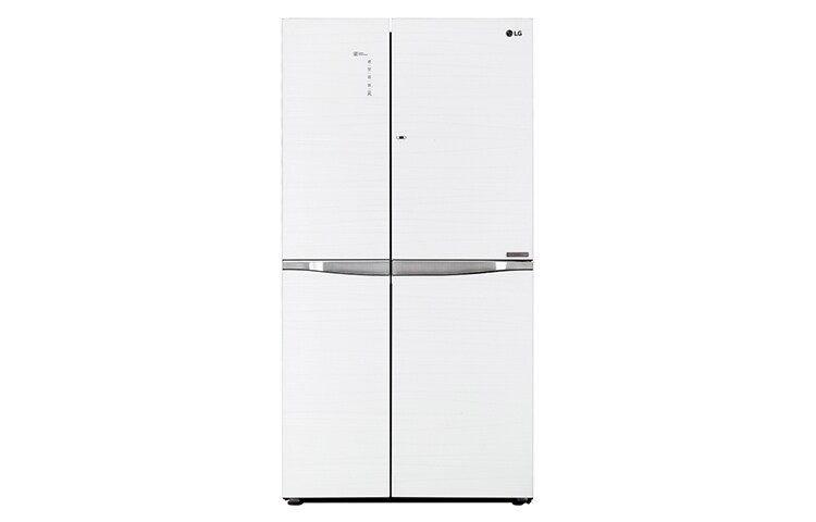 門中門魔術空間對開冰箱 鏡光白 / 825公升 GR-DB78G 正視圖