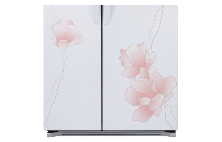 LG 花之賞系列對開冰箱 花漾白/800公升, GR-HL78M