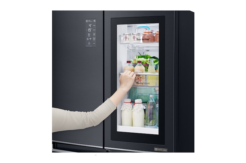 LG InstaView™ WiFi敲敲看門中門冰箱 夜空藍/ 870公升, GR-QBF87MB