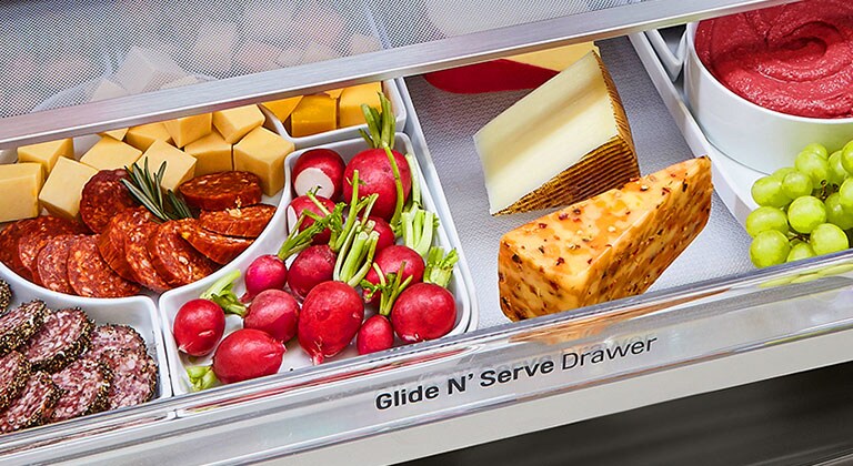Glide N’Serve™隨選變溫藏鮮室：輕鬆存放您的食品