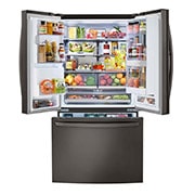 LG 821公升 InstaView™ 敲敲看門中門冰球三門冰箱｜星夜黑, GR-QBFL87BS