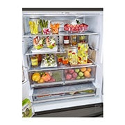 LG 821公升 InstaView™ 敲敲看門中門冰球三門冰箱｜星夜黑, GR-QBFL87BS