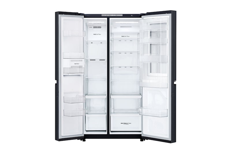 LG InstaView™ 敲敲看門中門冰箱 夜墨黑 / 630公升 (冷藏406/冷凍224), GR-QL66MB