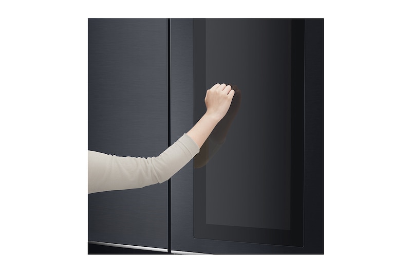 LG InstaView™ 敲敲看門中門冰箱 夜墨黑 / 630公升 (冷藏406/冷凍224), GR-QL66MB