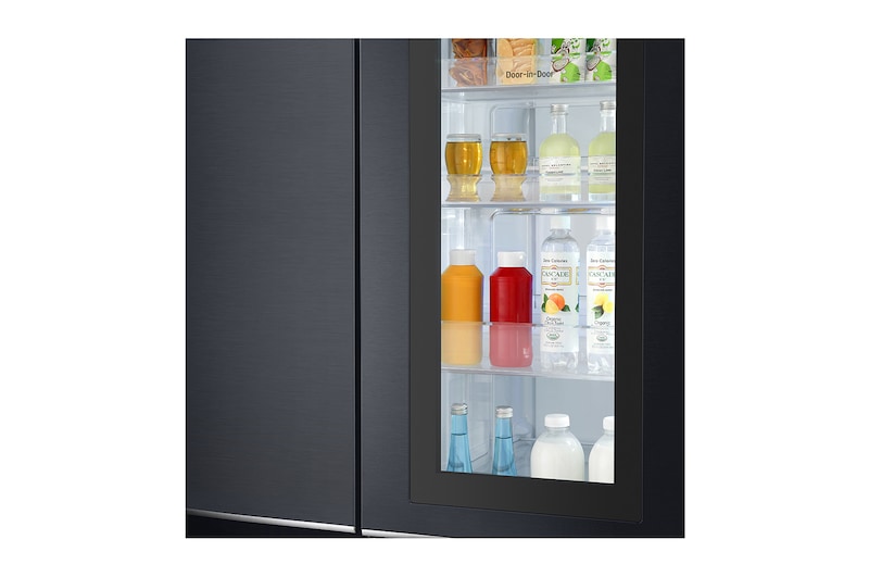 LG InstaView™ 敲敲看門中門冰箱 夜墨黑 / 630公升 (冷藏406/冷凍224), GR-QL66MB