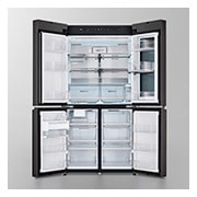 LG 860公升 Objet Collection  InstaView™ 敲敲看冰球四門冰箱｜綠&銀, GR-QLF87GSP