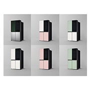 LG 860公升 Objet Collection  InstaView™ 敲敲看冰球四門冰箱｜綠&銀, GR-QLF87GSP