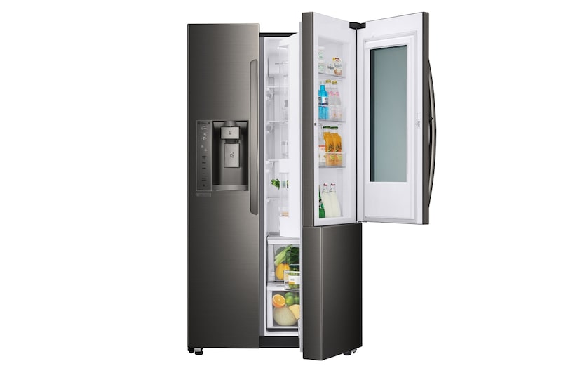 LG InstaView™敲敲看門中門冰箱 星夜黑/ 761公升(冷藏481/冷凍280), GR-QPL88BS