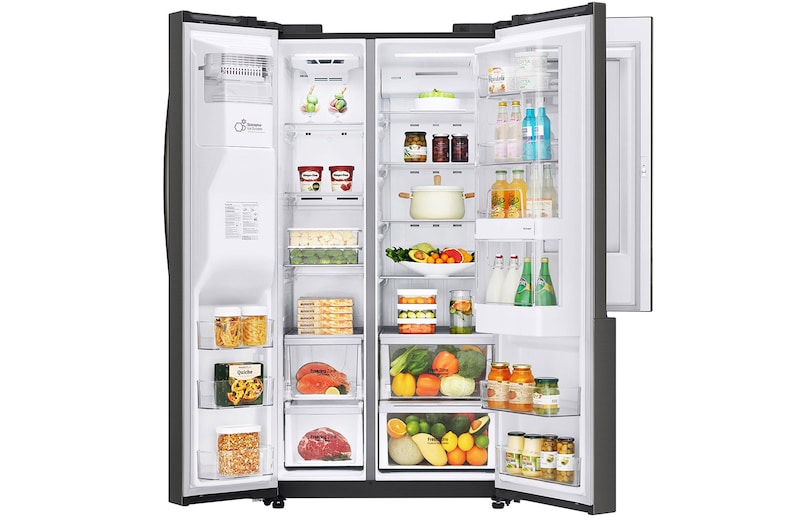 LG InstaView™敲敲看門中門冰箱 星夜黑/ 761公升(冷藏481/冷凍280), GR-QPL88BS