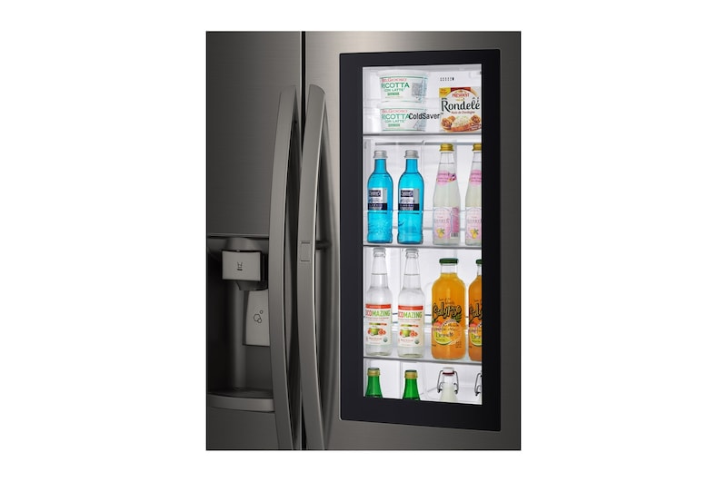 LG InstaView™敲敲看門中門冰箱 星夜黑/ 761公升(冷藏481/冷凍280), GR-QPL88BS