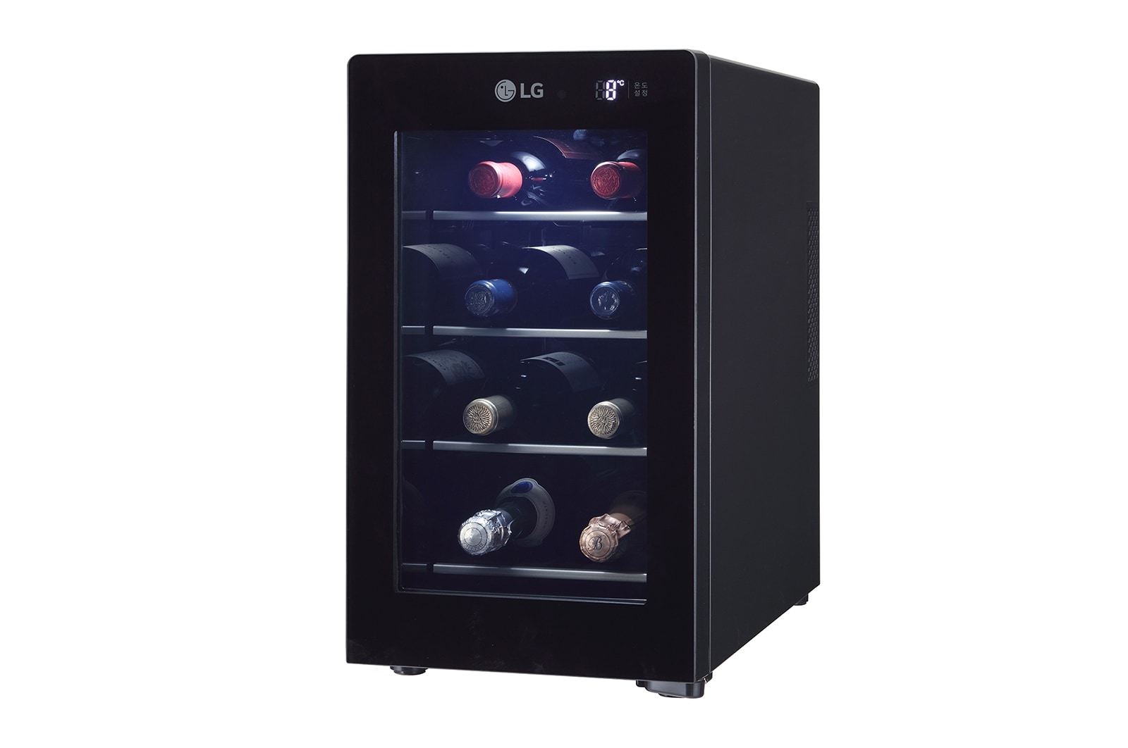 LG 單溫控專業酒櫃 夜墨黑 / 8瓶, GR-W081S