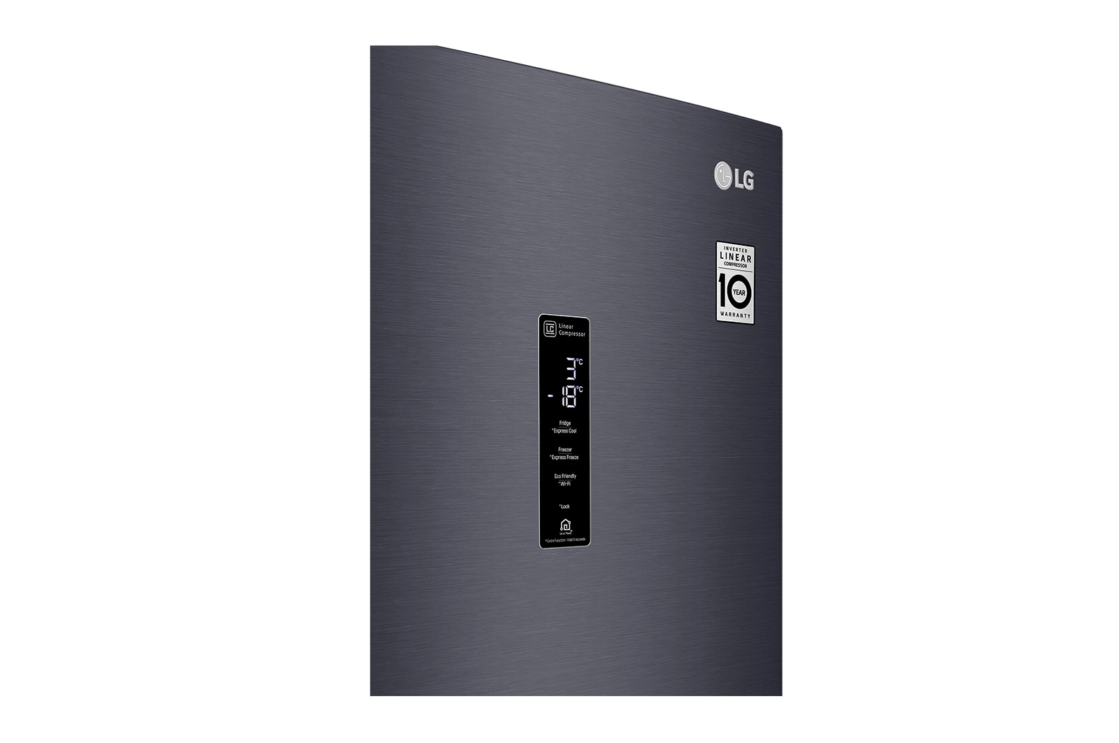 LG WiFi直驅變頻上下門冰箱 夜墨黑 / 343L, GW-BF389MB