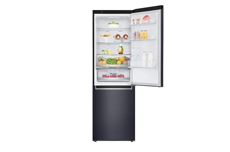 LG WiFi直驅變頻上下門冰箱 夜墨黑 / 343L, GW-BF389MB