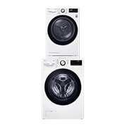 LG 10kg 免曬衣乾衣機堆疊滾筒洗衣機_多功能層架 (冰瓷白), DKW