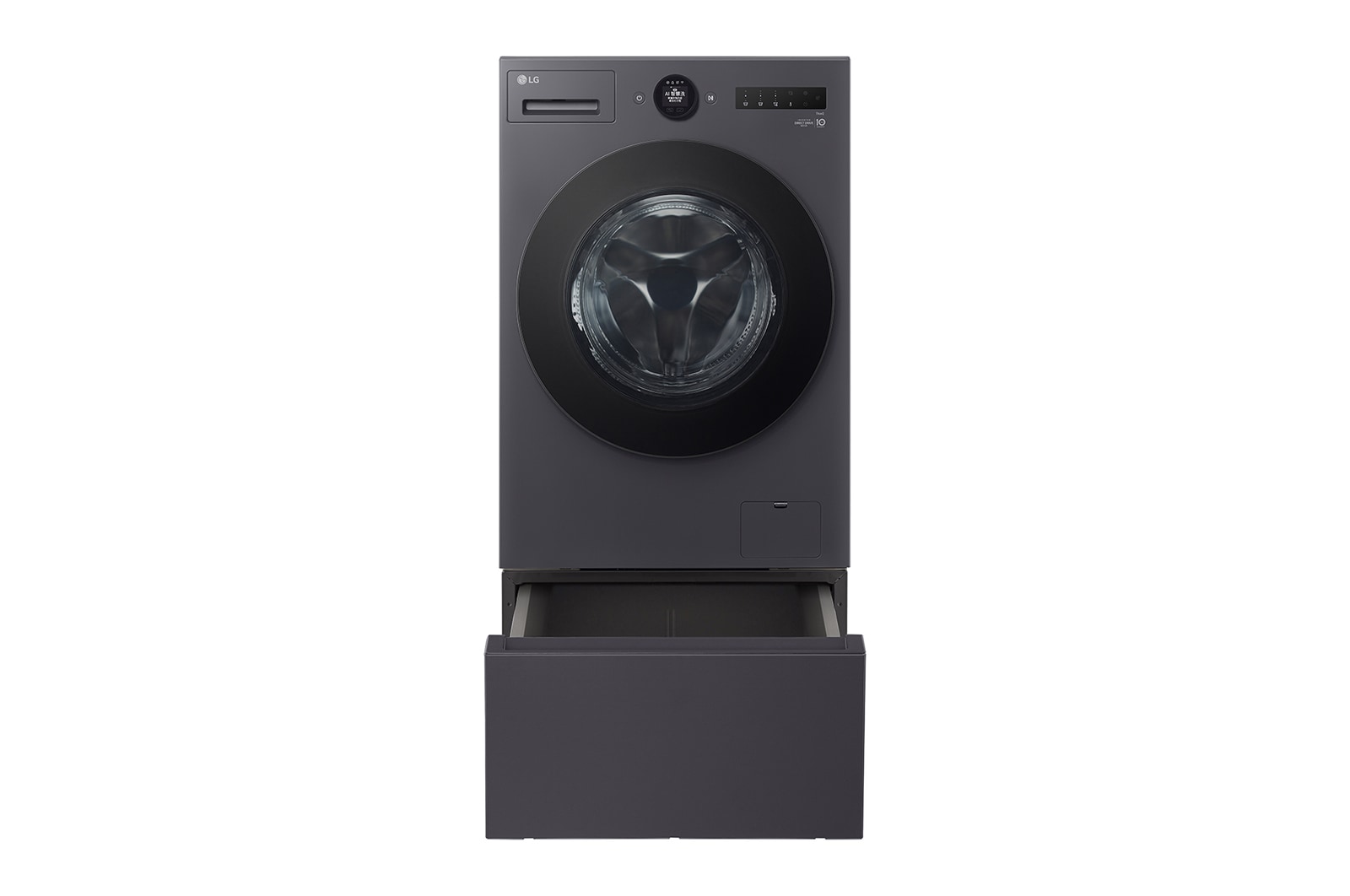 LG 抽屜式滾筒底座｜夜墨灰｜搭配WD-S18NDB, LWP-25N24