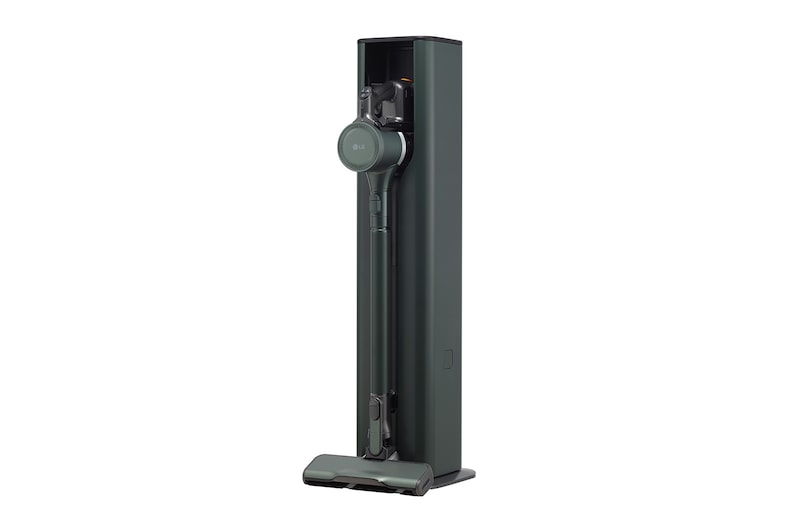 LG CordZero™ Objet Collection<sup>®</sup> A9 TS 蒸氣濕拖無線吸塵器｜石墨綠｜自動集塵, A9T-STEAM