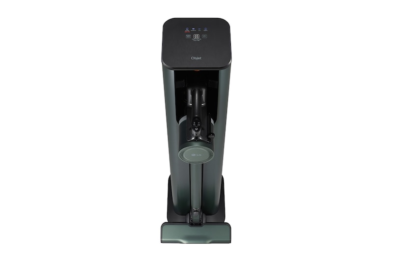 LG CordZero™ Objet Collection<sup>®</sup> A9 TS 蒸氣濕拖無線吸塵器｜石墨綠｜自動集塵, A9T-STEAM