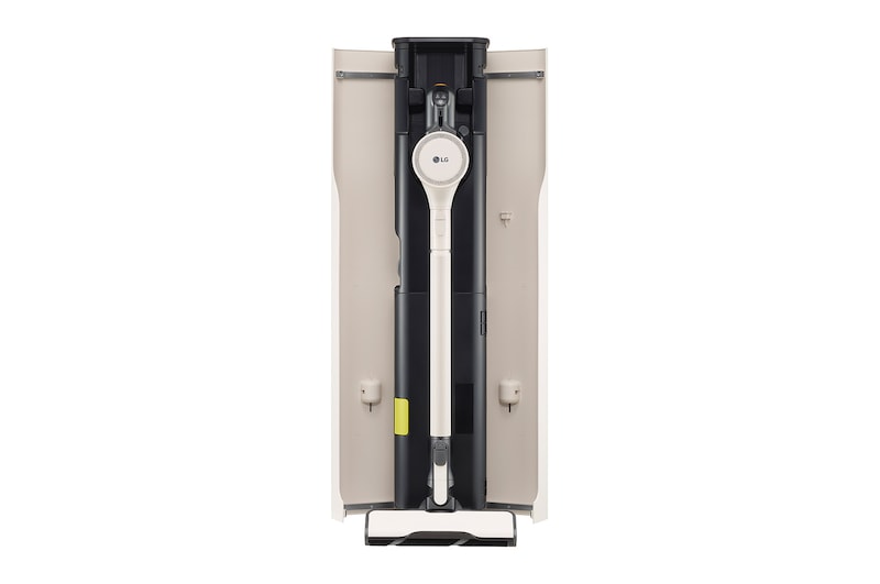 LG CordZero™ Objet Collection<sup>®</sup> A9 TS 蒸氣濕拖無線吸塵器｜雪霧白｜自動集塵 , A9T-STEAMW