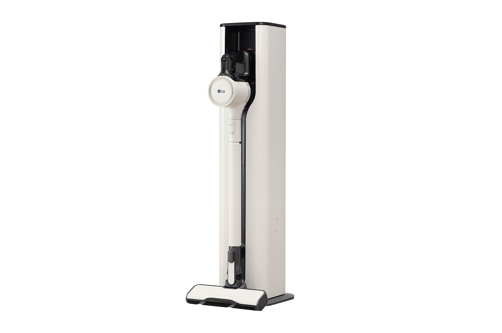 LG CordZero™ Objet Collection<sup>®</sup> A9 TS 蒸氣濕拖無線吸塵器｜雪霧白｜自動集塵 , A9T-STEAMW