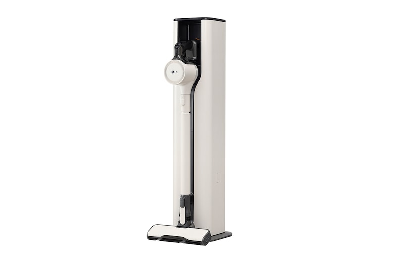 LG CordZero™ Objet Collection<sup>®</sup> A9 TS 蒸氣濕拖無線吸塵器｜雪霧白｜自動集塵 , A9T-STEAMW