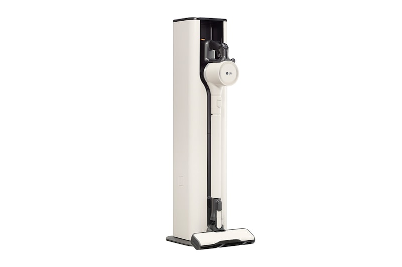 LG CordZero™ Objet Collection<sup>®</sup> A9 TS 蒸氣濕拖無線吸塵器｜雪霧白｜自動集塵 , A9T-STEAMW