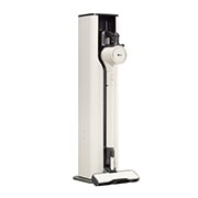 LG CordZero™ Objet Collection<sup>®</sup> A9 TS 蒸氣濕拖無線吸塵器｜雪霧白｜自動集塵 , A9T-STEAMW