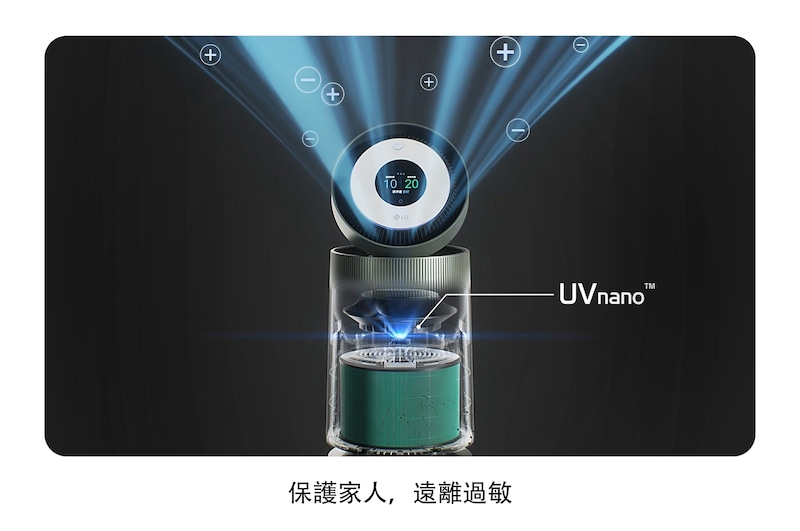 LG PuriCare™ 360°空氣清淨機 - 寵物功能增加版二代-旗艦款/建議適用32坪 (雙層), AS111NGY1
