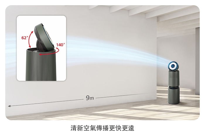 LG PuriCare™ 360°空氣清淨機 - 寵物功能增加版二代-旗艦款/建議適用32坪 (雙層), AS111NGY0
