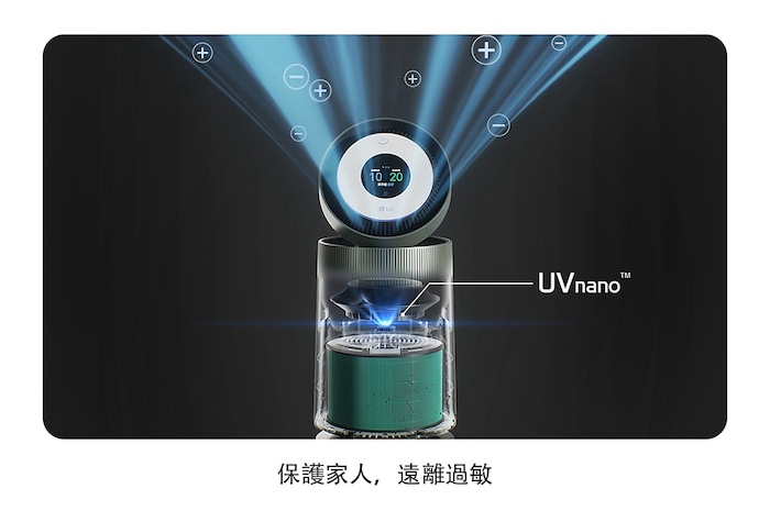 LG PuriCare™ 360°空氣清淨機 - 寵物功能增加版二代-旗艦款/建議適用32坪 (雙層), AS111NGY0