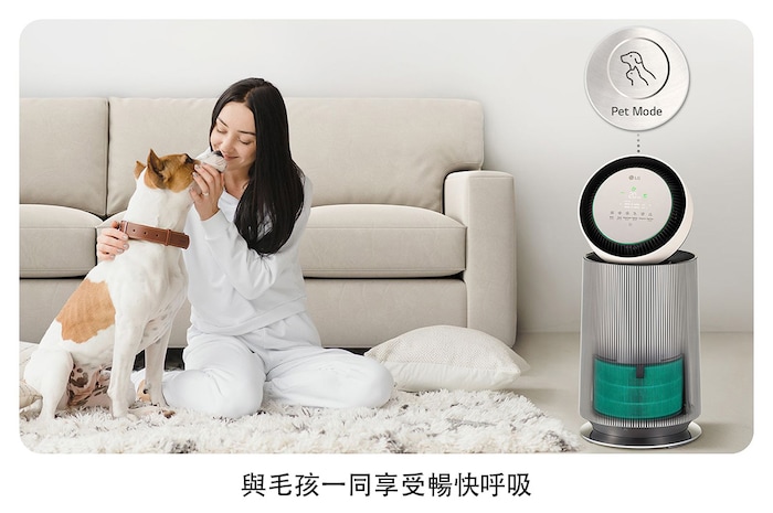 LG PuriCare™ 360°空氣清淨機 - 寵物功能增加版二代/建議適用19坪(單層), AS651DBY0