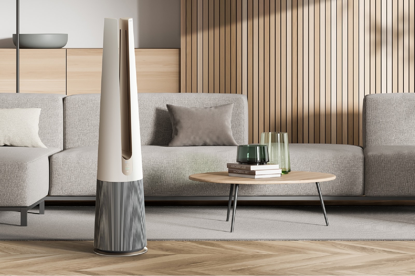 LG PuriCare™ AeroTower 風革機 - 二合一 (象牙白) (特定通路銷售), FS151PBF0