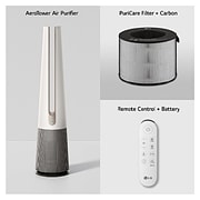LG PuriCare™ AeroTower 風革機 - 二合一 (象牙白) (特定通路銷售), FS151PBF0