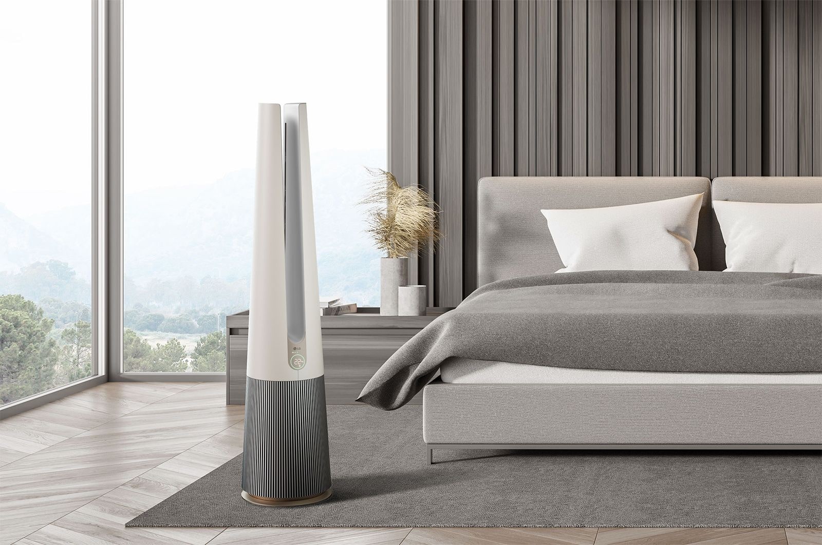 LG PuriCare™ AeroTower Hit 風革機-二合一涼風系列清淨機 (經典版) (奶茶棕), FS151PCK0