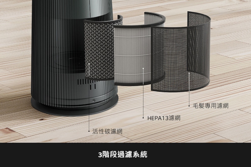 LG PuriCare™ AeroTower 風革機 - 三合一涼暖系列｜Objet Collection<sup>®</sup> (石墨綠), FS151PGE0