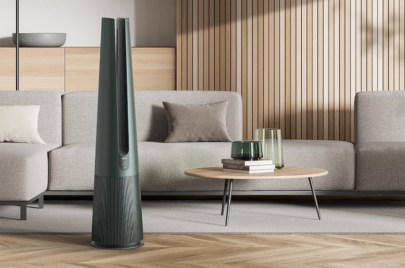 LG PuriCare™ AeroTower 風革機 - 三合一涼暖系列｜Objet Collection<sup>®</sup> (石墨綠), FS151PGE0