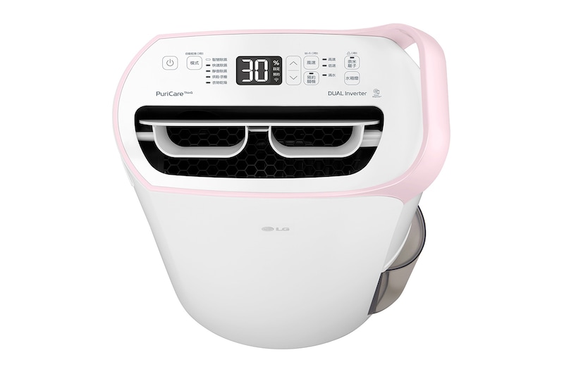 LG PuriCare™ 雙變頻除濕機 - 16公升 (粉紅)  (無UVC) - 經典款, MD161QPK3