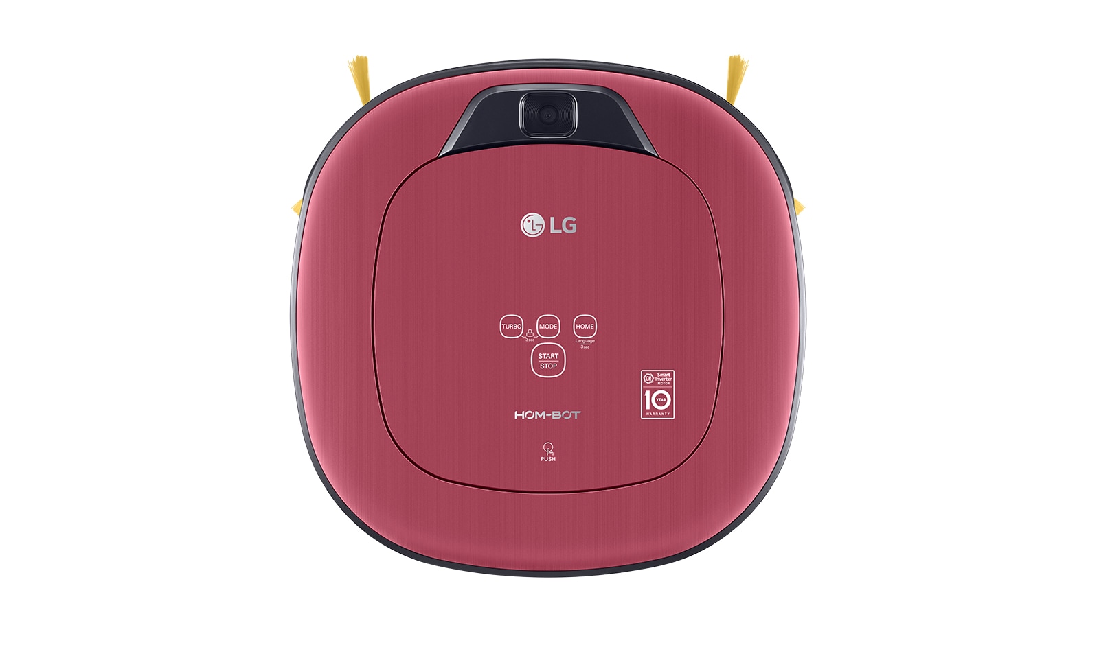 LG 雙眼小精靈 清潔機器人 (變頻版) 好正款 / 典雅紅 VR65713LVM 正視圖
