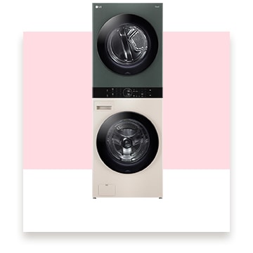 此影像展示了 LG WashTower AI智控洗乾衣機 Objet Collection。