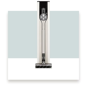 此影像展示了 LG All-in-One Tower 吸塵器 Objet Collection。