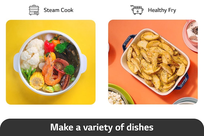 LG 39公升 NeoChef™Objet Collection<sup>®</sup> 智慧變頻微波爐|雪霧白|一機多功, MJ3965BCP