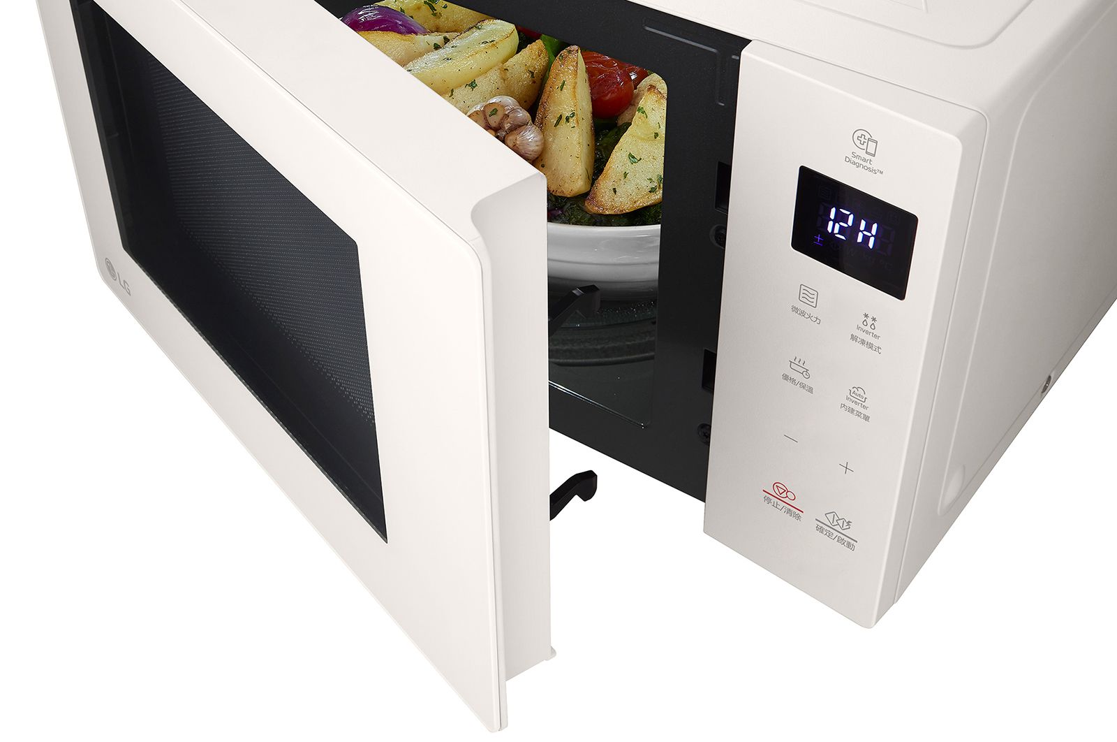 LG 25公升 NeoChef™Objet Collection<sup>®</sup>  智慧變頻微波爐｜冰瓷白, MS2535GIK