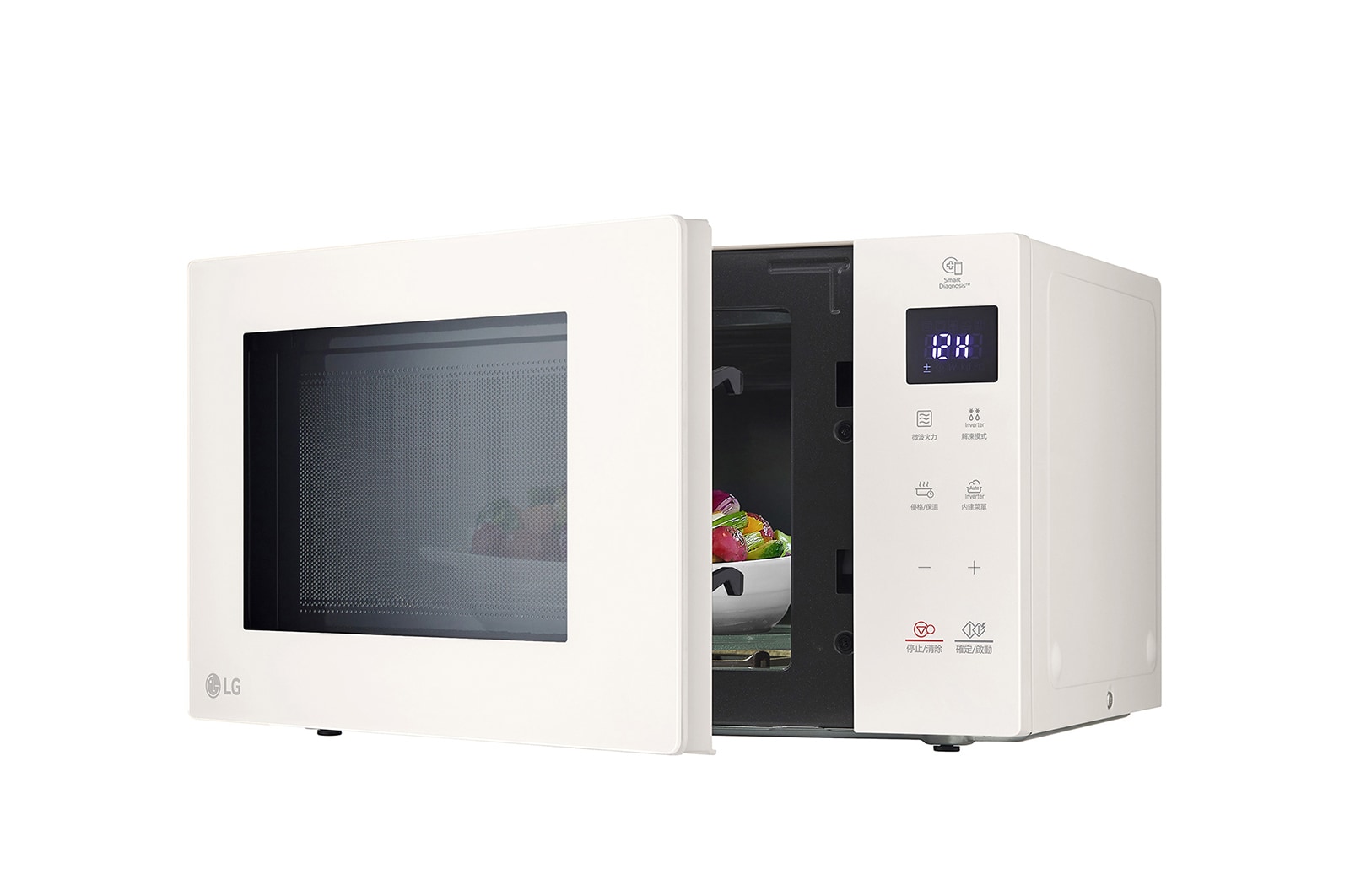 LG 25公升 NeoChef™Objet Collection<sup>®</sup>  智慧變頻微波爐｜冰瓷白, MS2535GIK